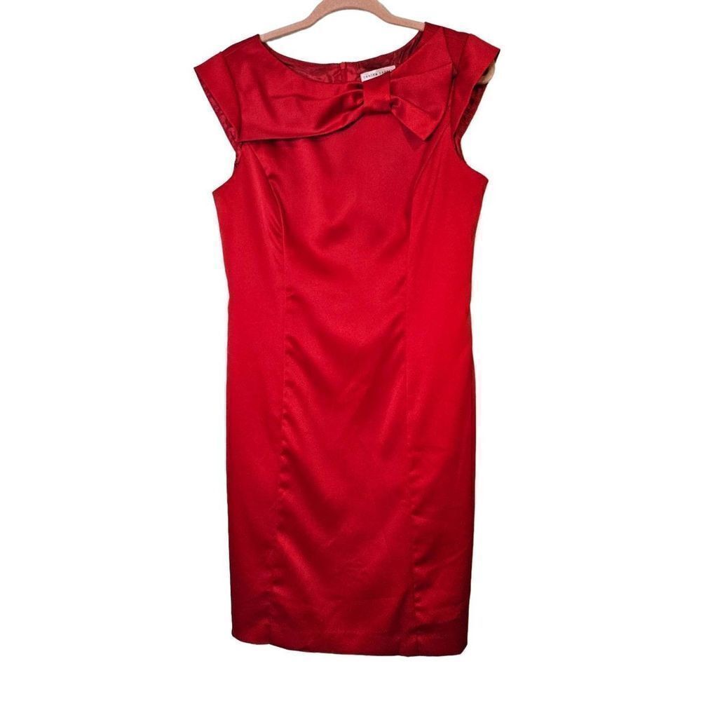 Sandra Darren Red Dress. Size 12.